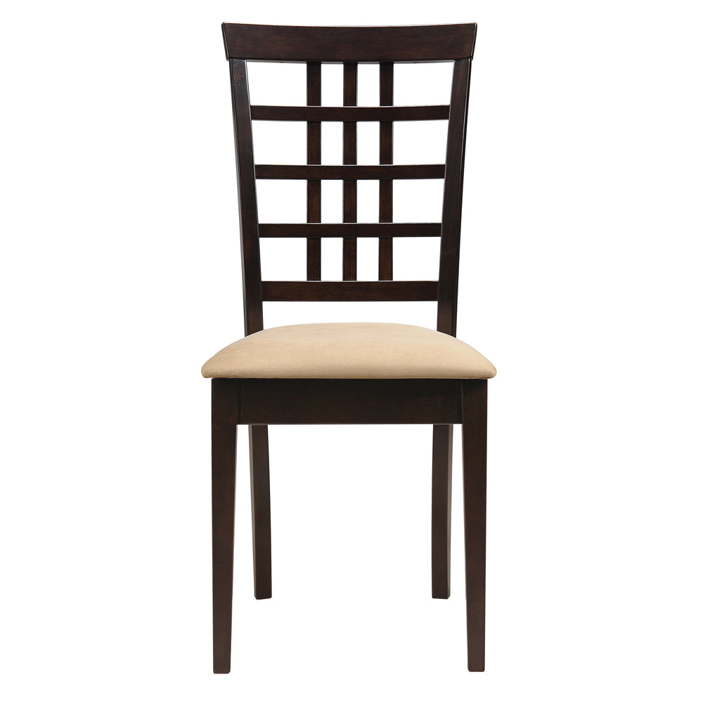 Kelso Lattice Back Dining Side Chair Cappuccino (Set of 2)