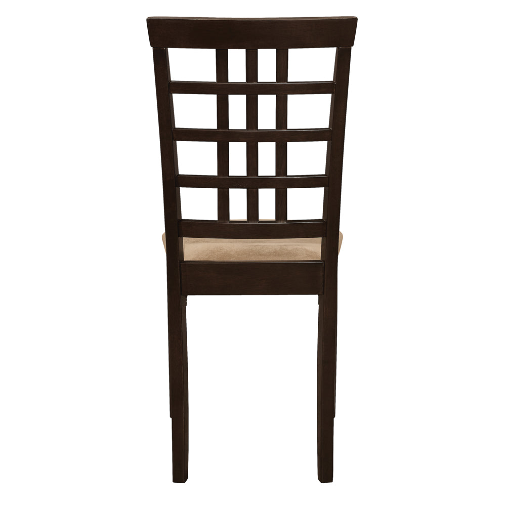 Kelso Lattice Back Dining Side Chair Cappuccino (Set of 2)