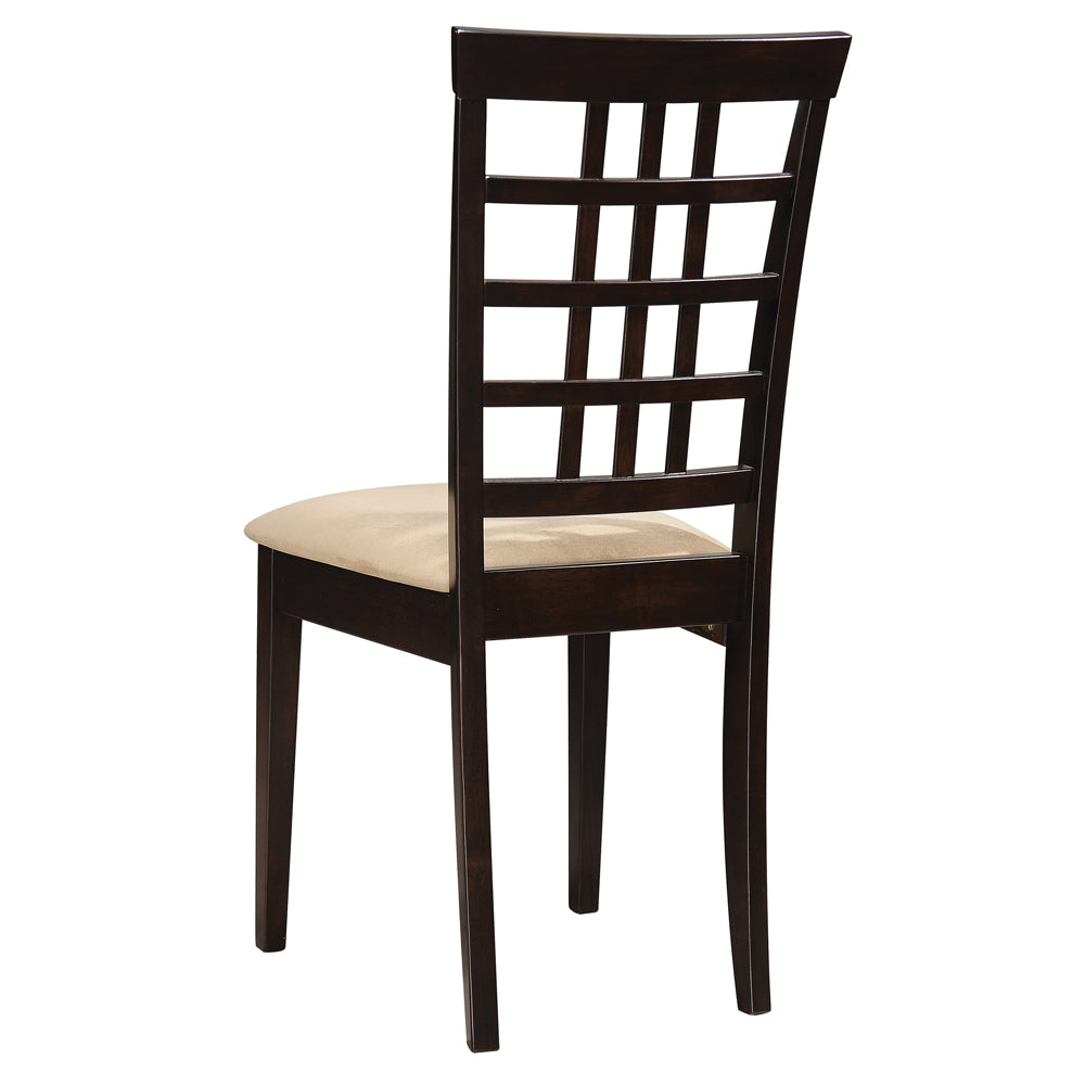Kelso Lattice Back Dining Side Chair Cappuccino (Set of 2)