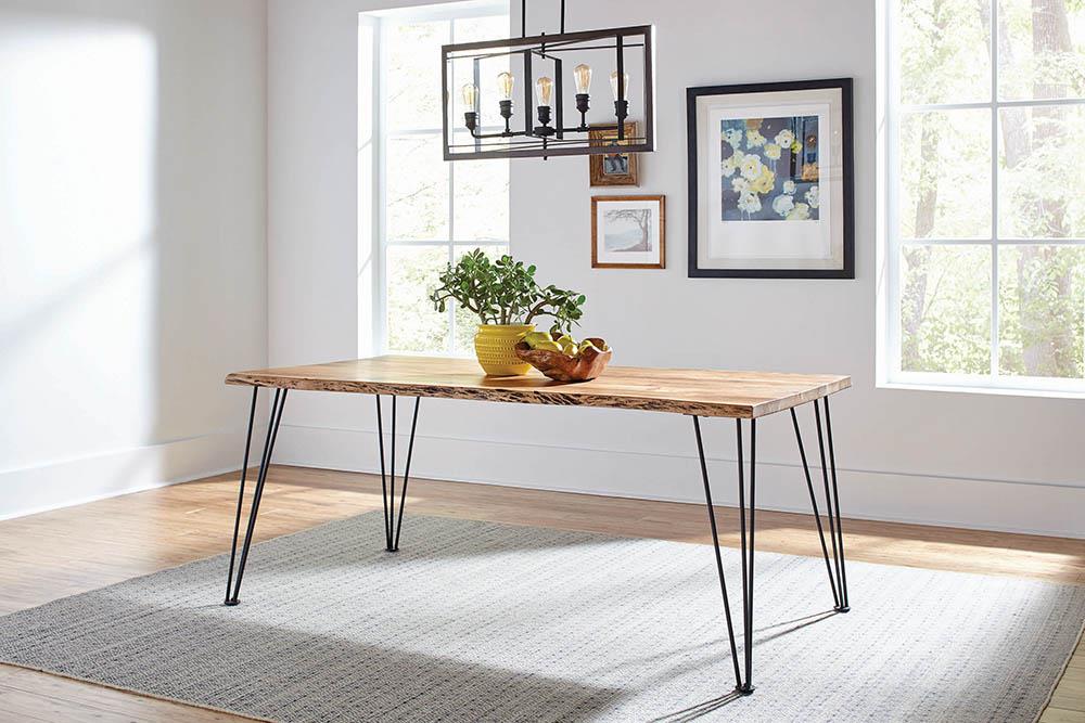 Industrial Natural Acacia Dining Table - ATL FURNITURE