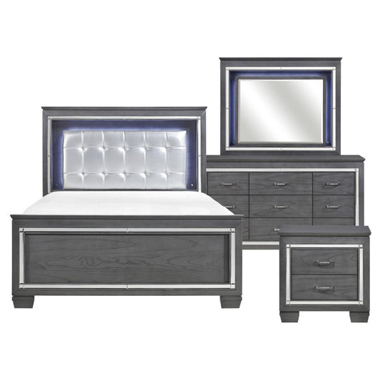 Homelegance - Allura 4 Piece Eastern King Bedroom Set In Grey - 1916Kgy-1Ek-4 - ATL FURNITURE