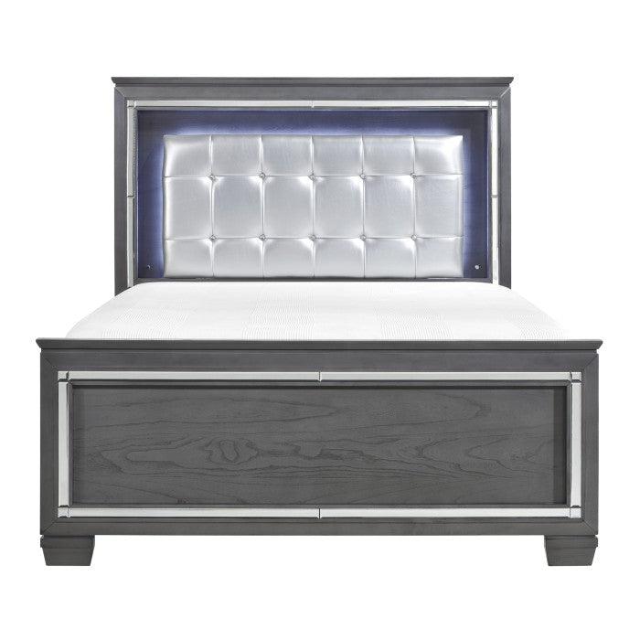 Allura Eastern King Bed Led Lighting In Grey - 1916Kgy-1Ek - ATL FURNITURE