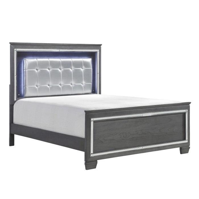 Allura Eastern King Bed Led Lighting In Grey - 1916Kgy-1Ek - ATL FURNITURE