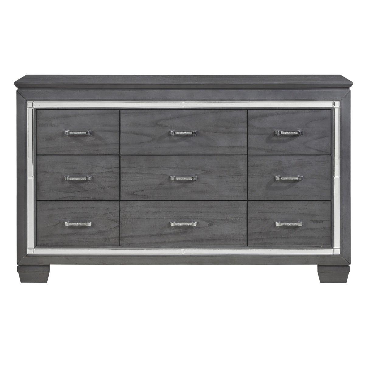 Homelegance - Allura 4 Piece Queen Bedroom Set In Grey - 1916Gy-1-4 - ATL FURNITURE