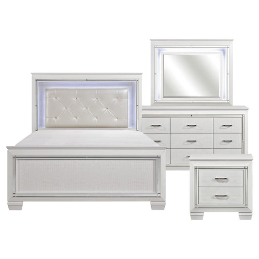 Homelegance - Allura 4 Piece Queen Bedroom Set In White -1916W-1-4 - ATL FURNITURE