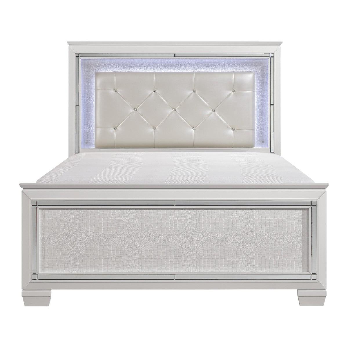 Allura Eastern King Bed In White - 1916Kw-1Ek - ATL FURNITURE