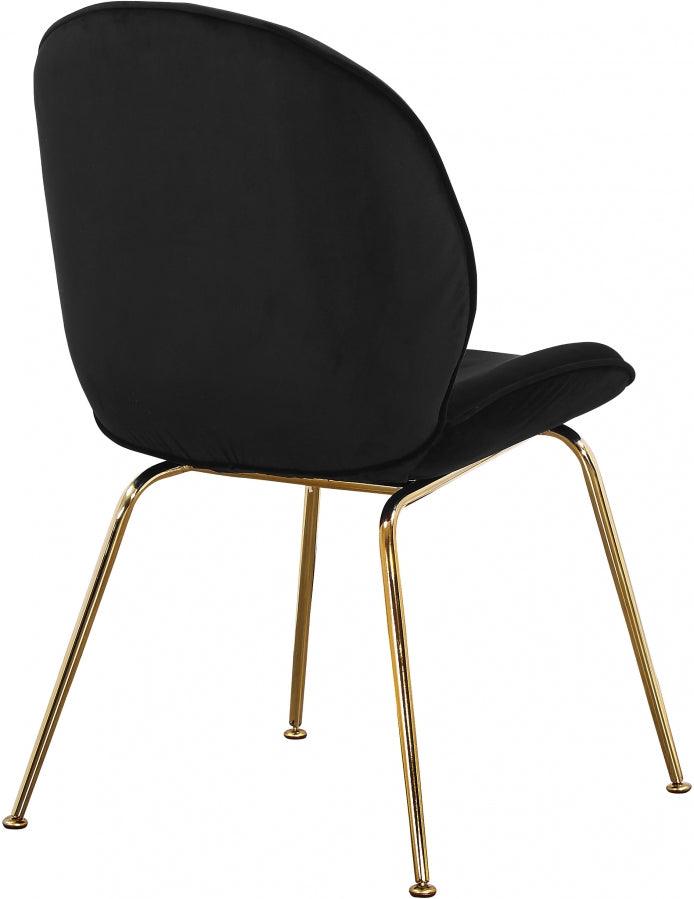 Meridian Furniture - Paris Velvet Dining Chair Set Of 2 In Black - 785Black-C - ATL FURNITURE