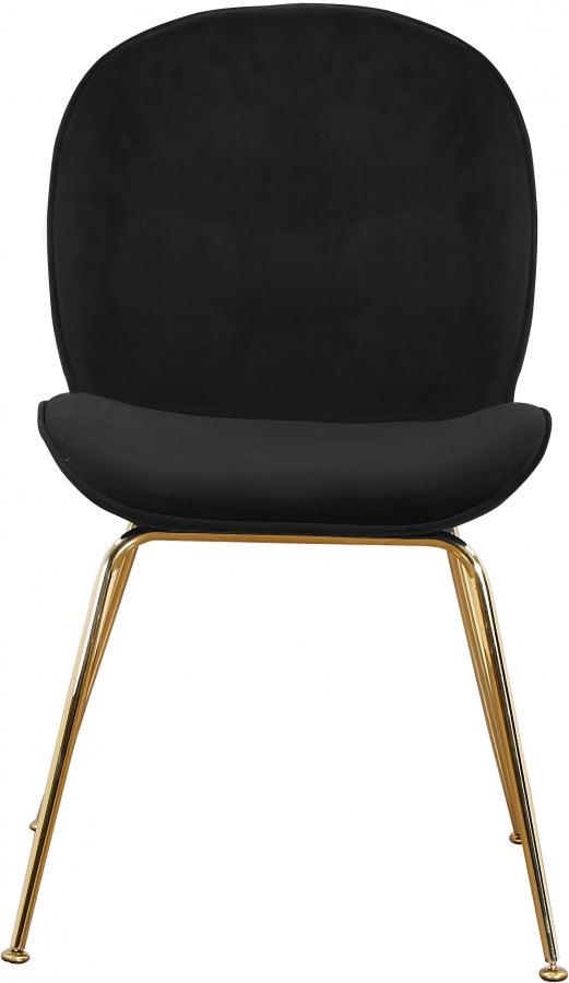 Meridian Furniture - Paris Velvet Dining Chair Set Of 2 In Black - 785Black-C - ATL FURNITURE