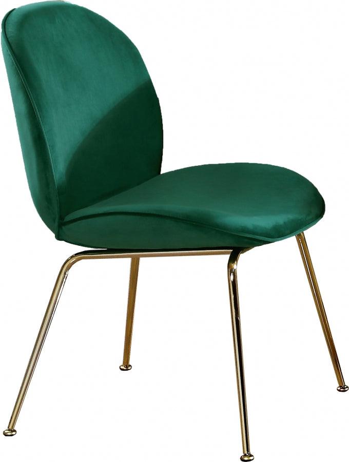 Meridian Furniture - Paris Velvet Dining Chair Set Of 2 In Green - 785Green-C - ATL FURNITURE