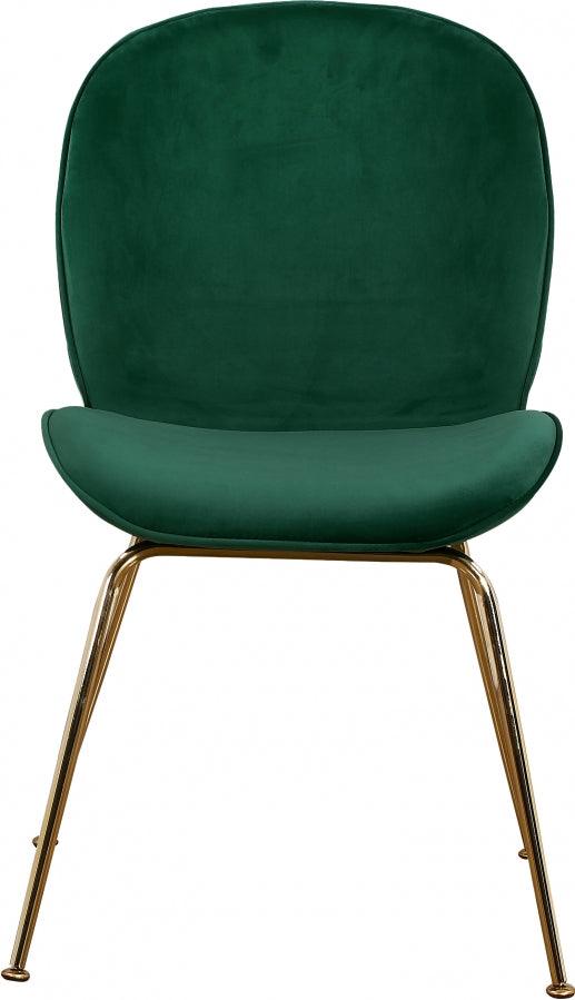 Meridian Furniture - Paris Velvet Dining Chair Set Of 2 In Green - 785Green-C - ATL FURNITURE