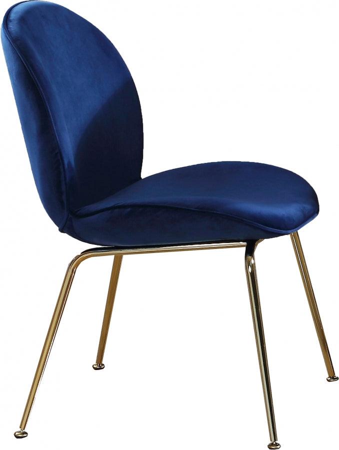 Meridian Furniture - Paris Velvet Dining Chair Set Of 2 In Navy - 785Navy-C - ATL FURNITURE