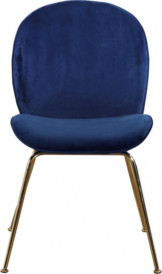 Meridian Furniture - Paris Velvet Dining Chair Set Of 2 In Navy - 785Navy-C - ATL FURNITURE