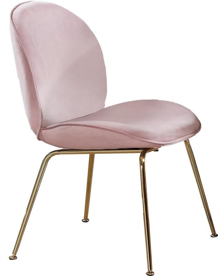 Meridian Furniture - Paris Velvet Dining Chair Set Of 2 In Pink - 785Pink-C - ATL FURNITURE