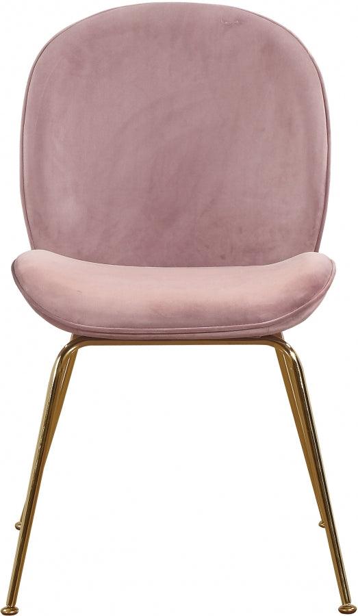 Meridian Furniture - Paris Velvet Dining Chair Set Of 2 In Pink - 785Pink-C - ATL FURNITURE