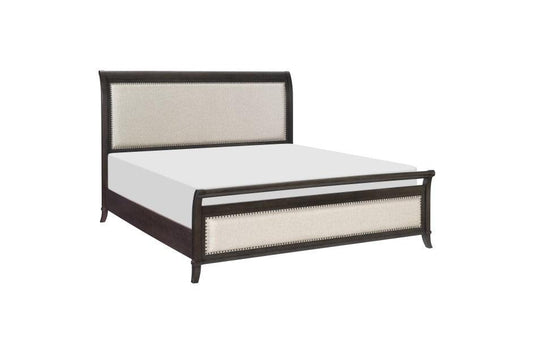 Hebron Eastern King Bed In Dark Cherry - 1923Nbk-1Ek* - ATL FURNITURE