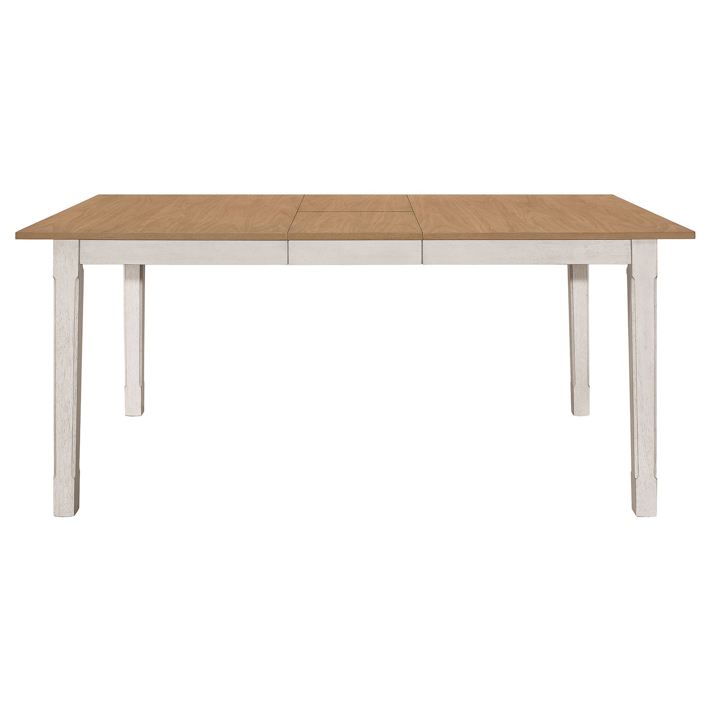 Kirby Rectangular Dining Table with Butterfly Leaf Natural and Rustic Off White