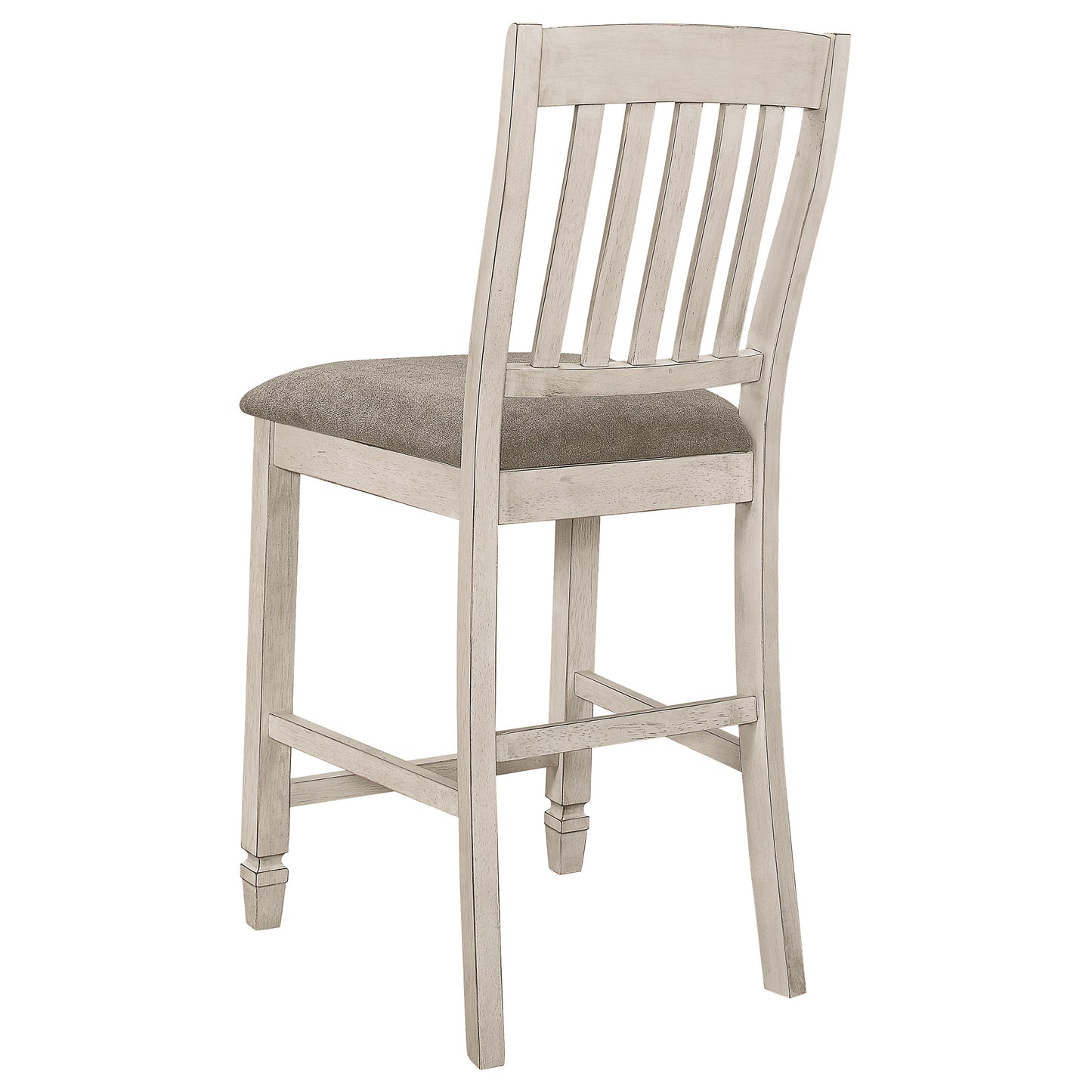 Sarasota Slat Back Counter Height Chairs Grey and Rustic Cream (Set of 2)