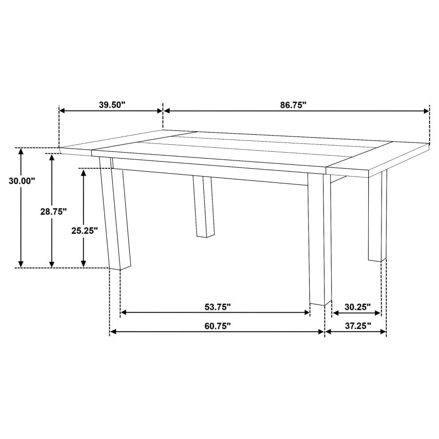 Cardova 5-Piece Extension Table Dining Set Vineyard Oak