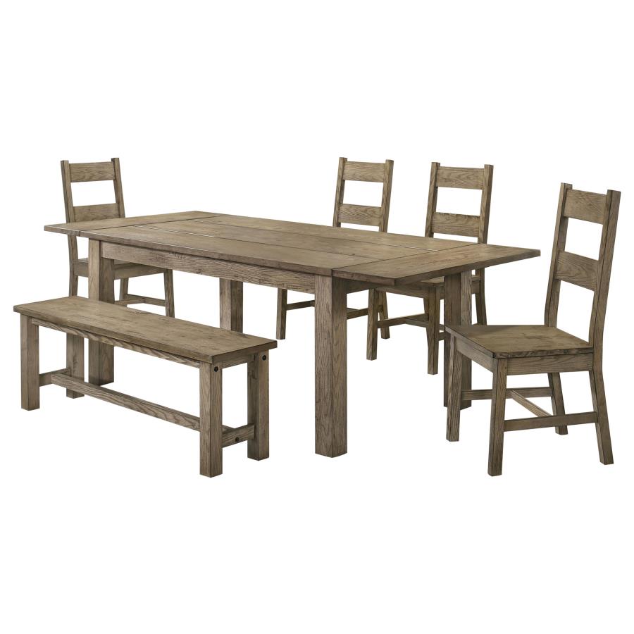 Cardova 6-Piece Extension Table Dining Set Vineyard Oak
