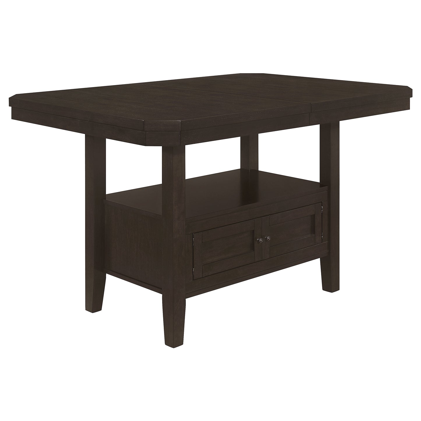 Prentiss Rectangular Counter Height Table with Butterfly Leaf Cappuccino