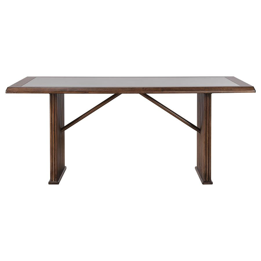 Sherwood 7-Piece Rectangular Dining Table Set Brown