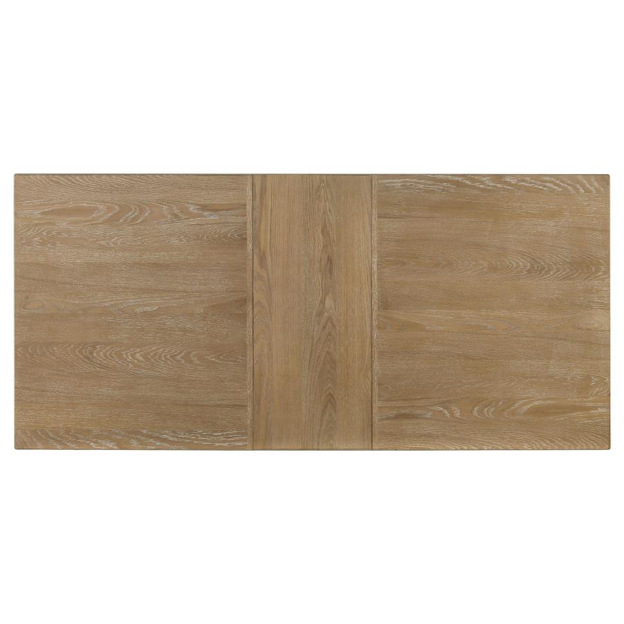 Adina 89-Inch Extension Dining Table Distressed Light Brown