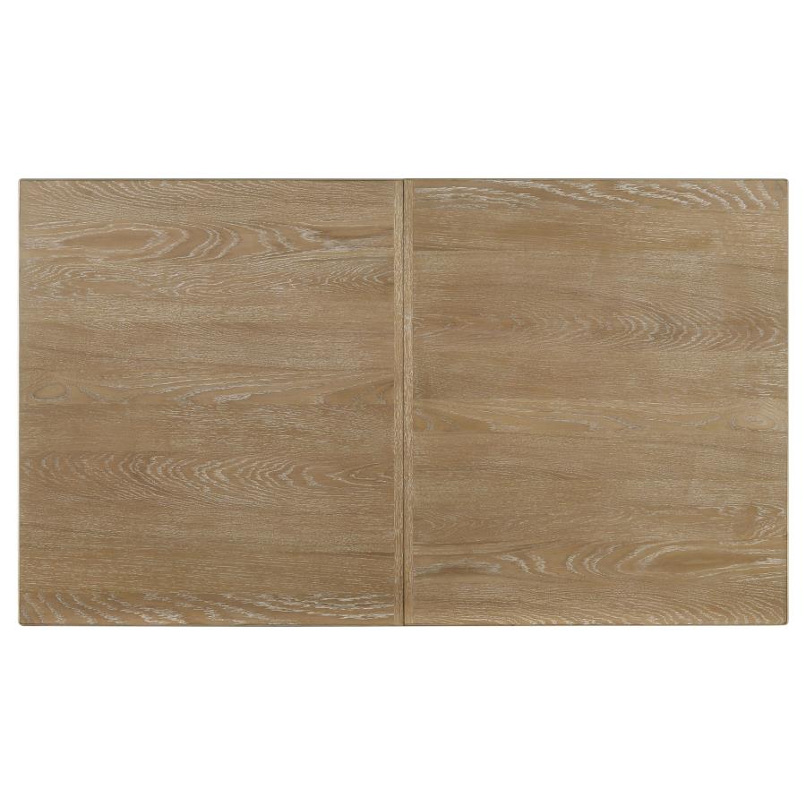 Adina 89-Inch Extension Dining Table Distressed Light Brown