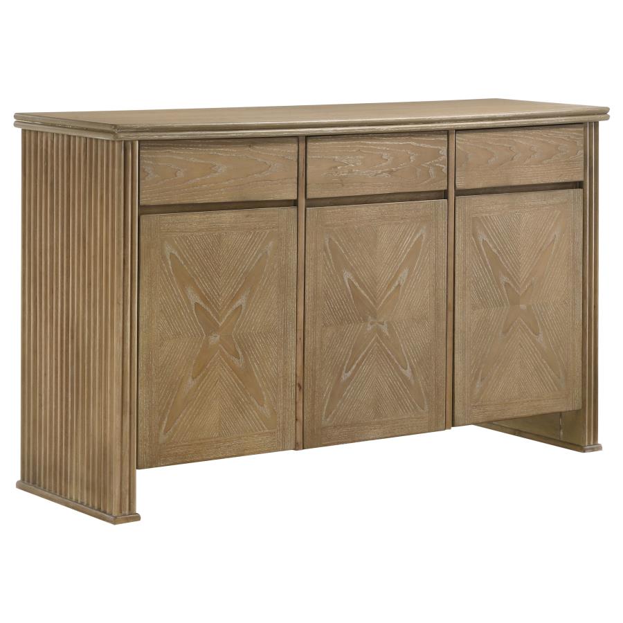 Adina 3-Door 59-Inch Sideboard Server Distressed Light Brown