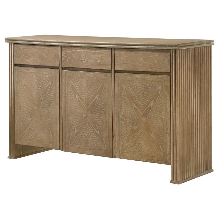 Adina 3-Door 59-Inch Sideboard Server Distressed Light Brown