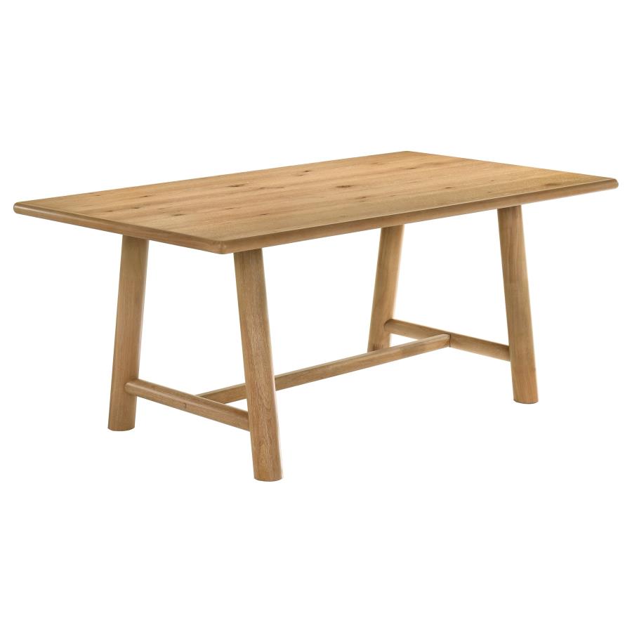 Duncan 7-Piece Rectangular Wood Dining Table Set Washed Oak