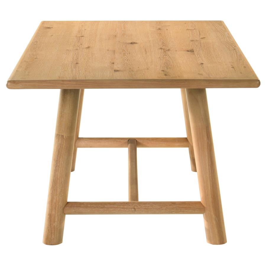 Duncan 7-Piece Rectangular Wood Dining Table Set Washed Oak