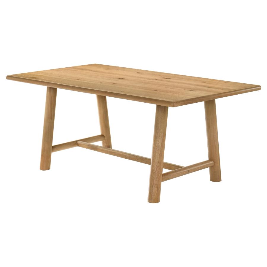 Duncan 71-Inch Rectangular Wood Dining Room Table Washed Oak