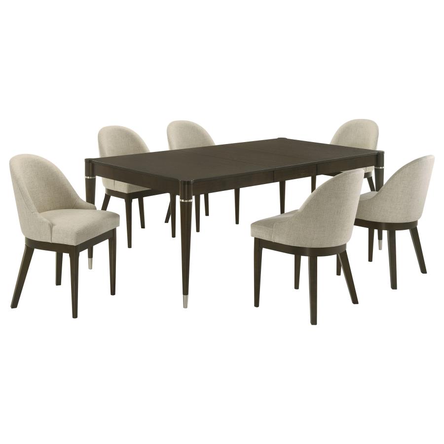 Reseda 7-Piece Rectangular Dining Set Ash Brown