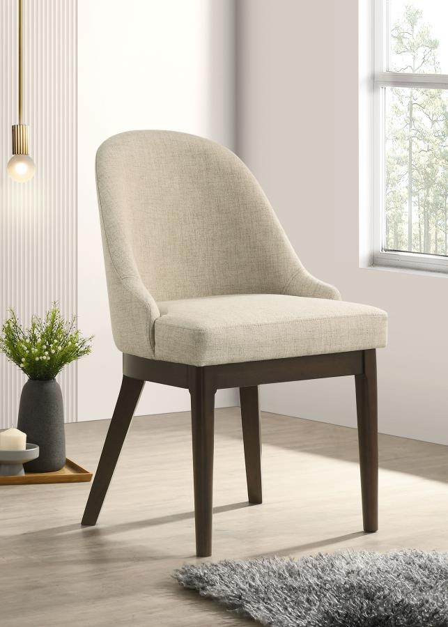 Reseda Upholstered Dining Side Chair Beige (Set Of 2)