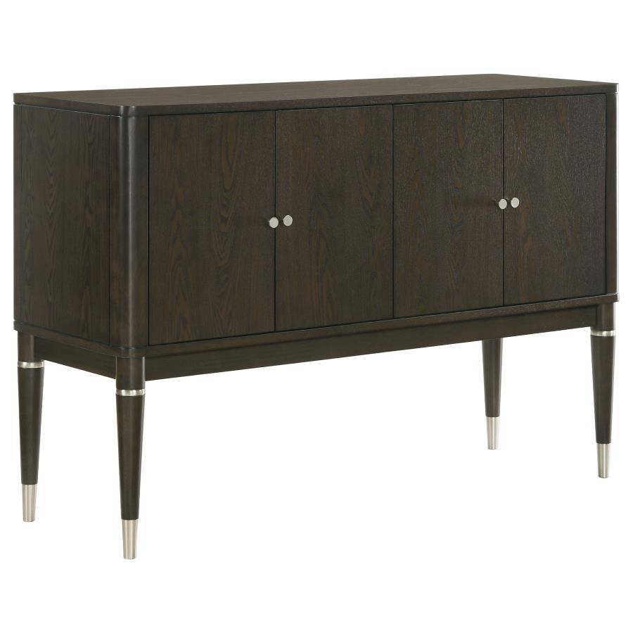 Reseda 4-Door Dining Sideboard Server With Shelves Ash Brown