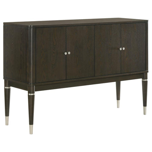 Reseda 4-Door Dining Sideboard Server With Shelves Ash Brown