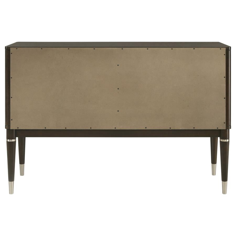 Reseda 4-Door Dining Sideboard Server With Shelves Ash Brown