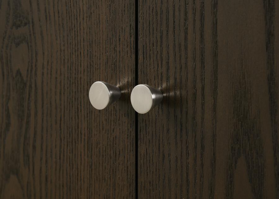 Reseda 4-Door Dining Sideboard Server With Shelves Ash Brown