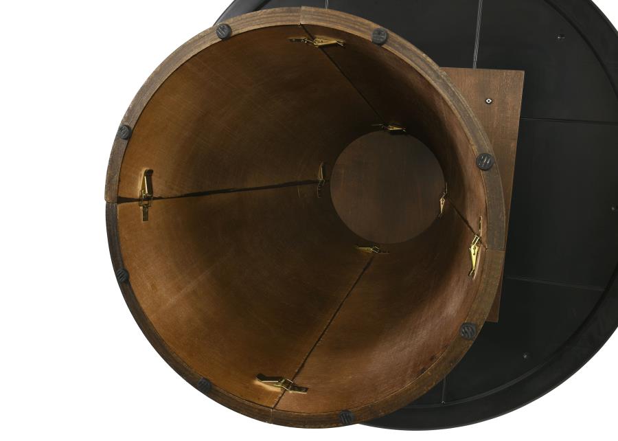 Franklin 50-Inch Round Dining Table Grey And Dark Brown