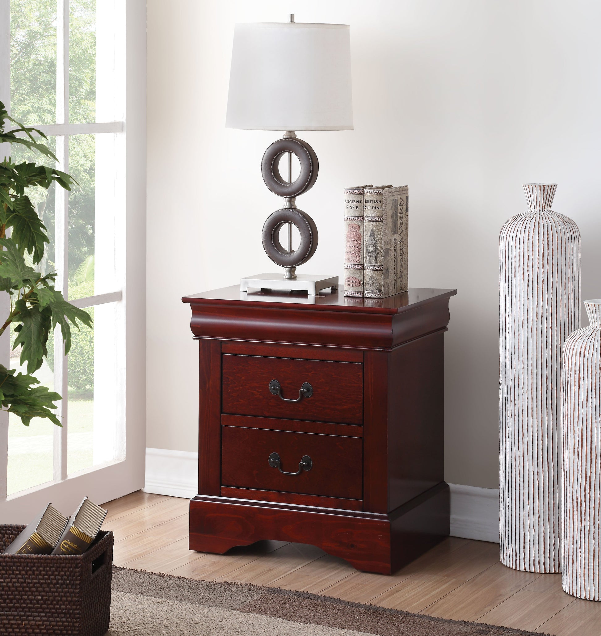 Louis Philippe III Cherry Nightstand - ATL FURNITURE