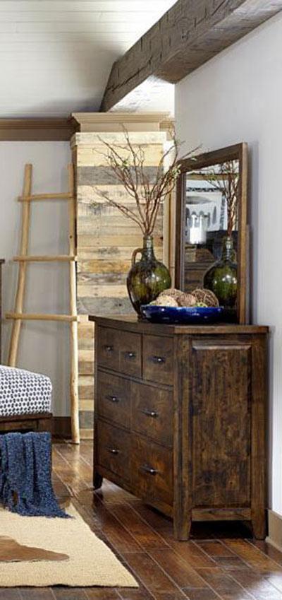 Homelegance - Jerrick Dresser With Mirror In Burnished Brown - 1957-Dm - ATL FURNITURE