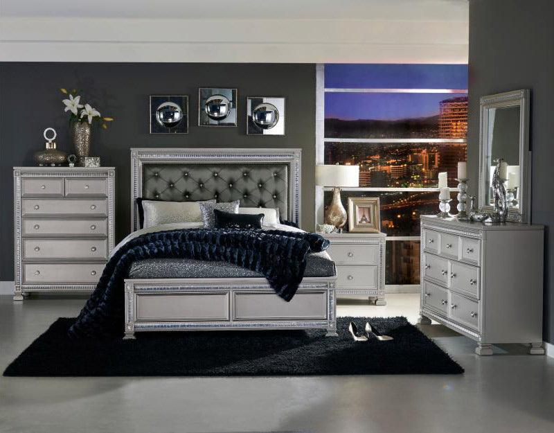 Homelegance - Bevelle 5 Piece Eastern King Bedroom Set In Silver - 1958K-1Ek-5Set - ATL FURNITURE