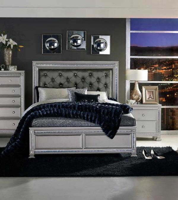 Homelegance - Bevelle 3 Piece Eastern King Bedroom Set In Silver - 1958K-1Ek-3Set - ATL FURNITURE