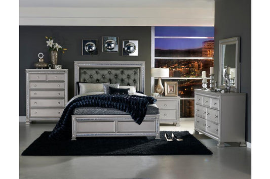 Homelegance - Bevelle 6 Piece Queen Bedroom Set In Silver - 1958-1-6Set - ATL FURNITURE