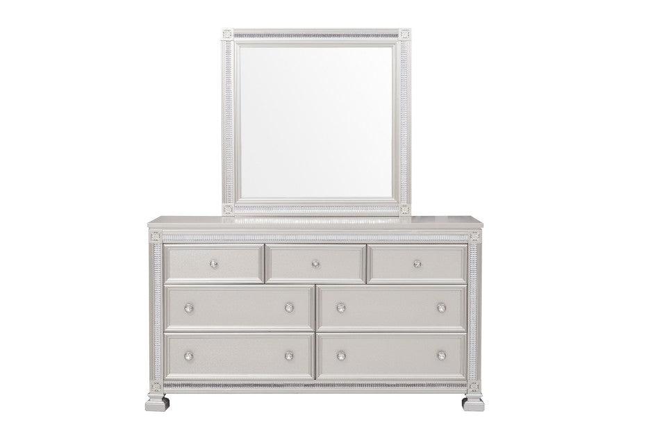 Homelegance - Bevelle Dresser With Mirror In Silver - 1958-Dm - ATL FURNITURE