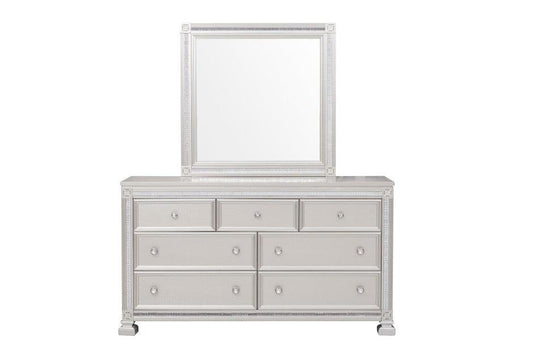 Homelegance - Bevelle Dresser With Mirror In Silver - 1958-Dm - ATL FURNITURE