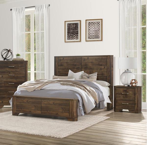 Homelegance - Jocelyn 3 Piece Eastern King Bedroom Set In Rustic Brown - 1509K-1Ek-3Set - ATL FURNITURE