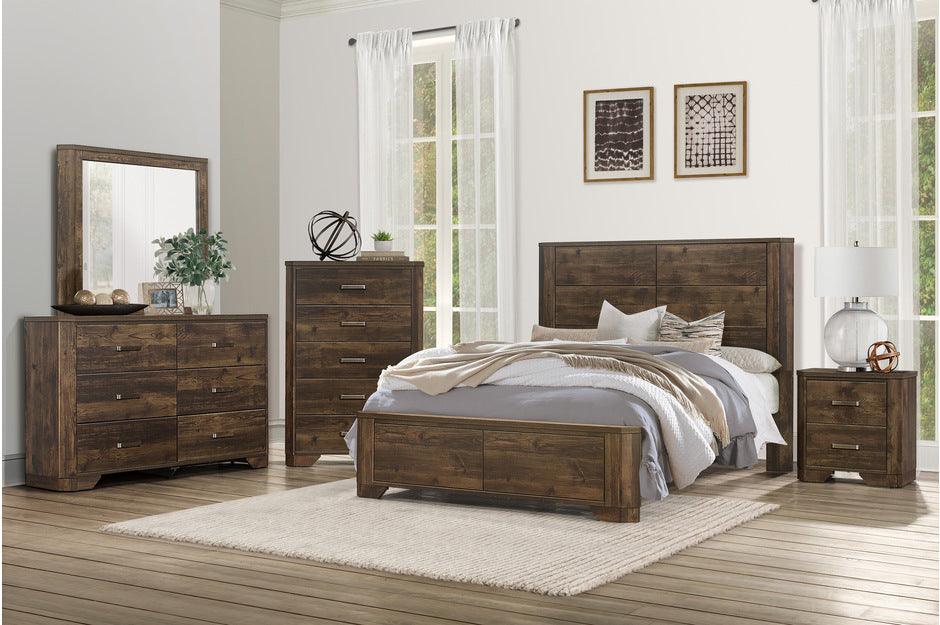 Homelegance - Jocelyn 6 Piece Queen Bedroom Set In Rustic Brown - 1509-1-6Set - ATL FURNITURE