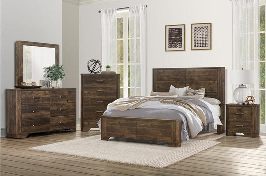 Homelegance - Jocelyn 5 Piece Queen Bedroom Set In Rustic Brown - 1509-1-5Set - ATL FURNITURE