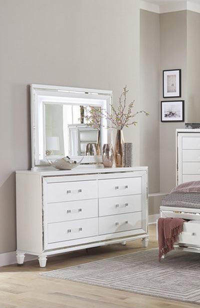 Homelegance - Tamsin Dresser With Mirror In White - 1616W-6 - ATL FURNITURE